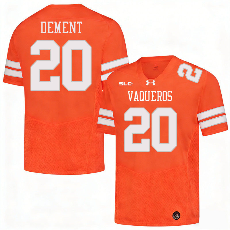 UT Rio Grande Valley Vaqueros #20 TJ Dement College Football Jerseys,Uniforms-Orange
